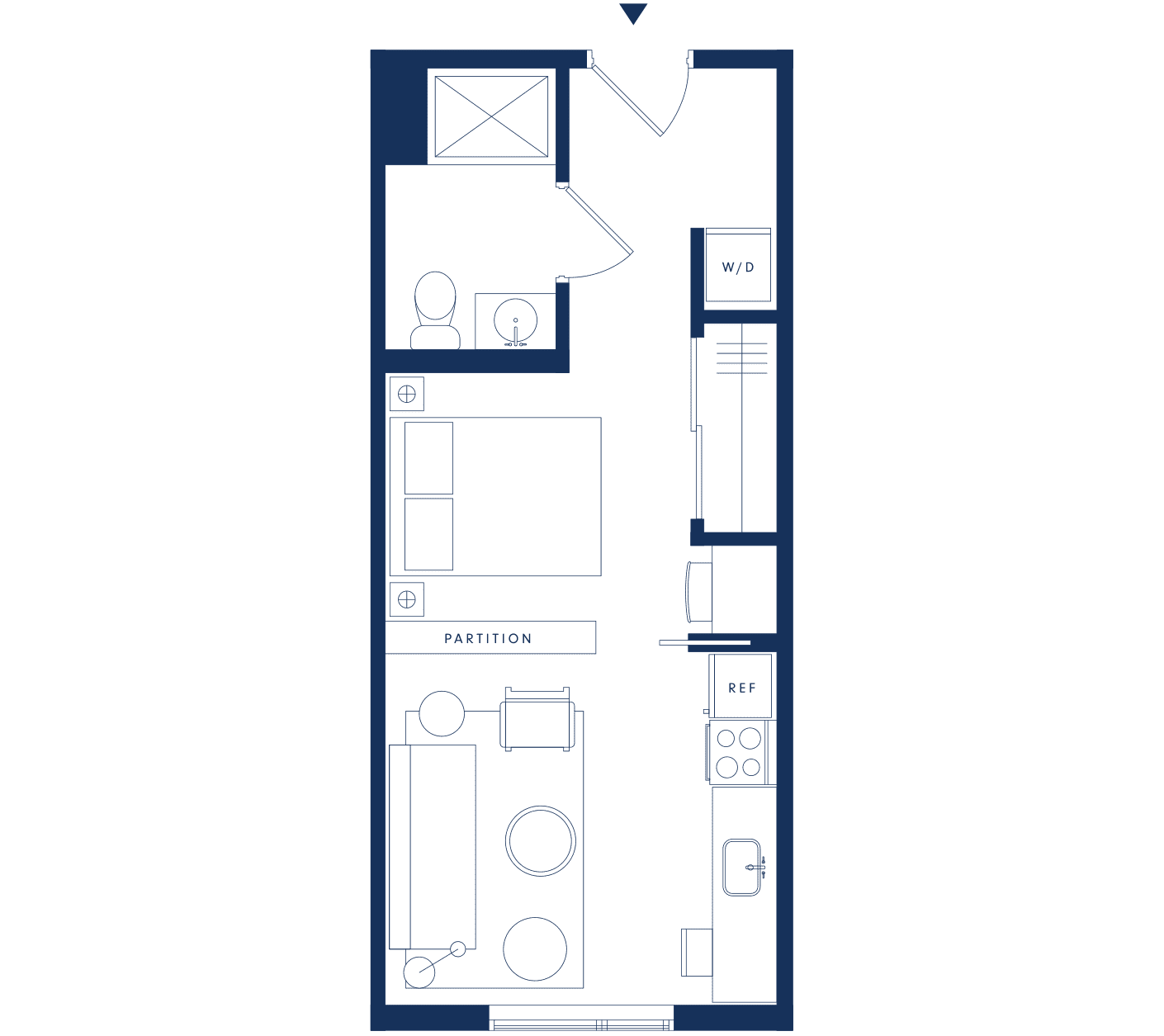 Mya Signature C Open studio floorplan